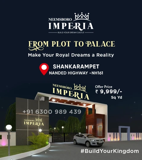 Neemsboro Imperia DTCP RERA Approved Plots Shankarampet - Nanded Highway NH161